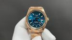 2024 The Best Copy Rolex Sky-Dweller World Timer 42mm Oyster Watch - Stainless Steel Plated Rose Gold